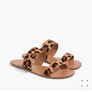 Brand new never worn J.crew leopard slides